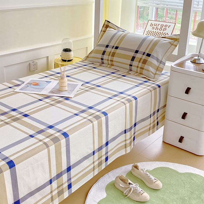 91家纺网 家纺一手货源 找家纺 春皖家纺 2025新款学生季全棉纯棉13070印花单床单 床单单件 瑞格聚福