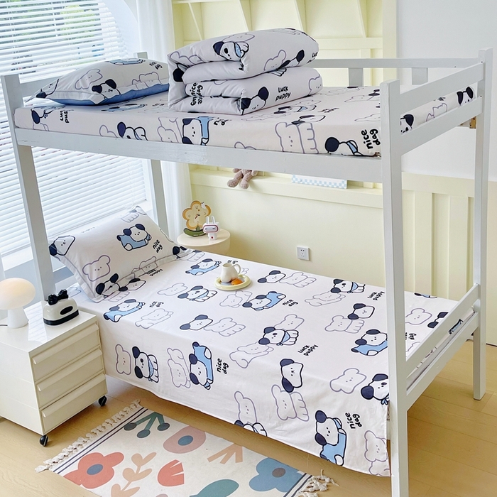 春皖家纺 2025新款学生季全棉纯棉13070印花单床单 床单单件 汪来运转