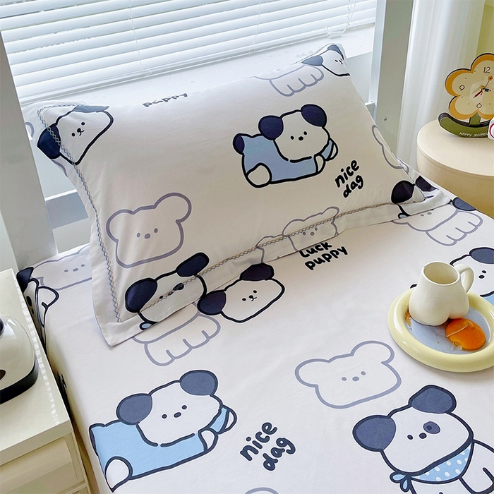 91家纺网 家纺一手货源 找家纺 春皖家纺 2025新款学生季全棉纯棉13070印花单床单 床单单件 汪来运转