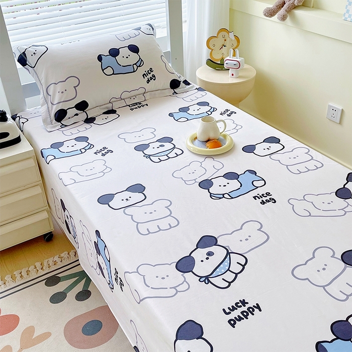 91家纺网 家纺一手货源 找家纺 春皖家纺 2025新款学生季全棉纯棉13070印花单床单 床单单件 汪来运转