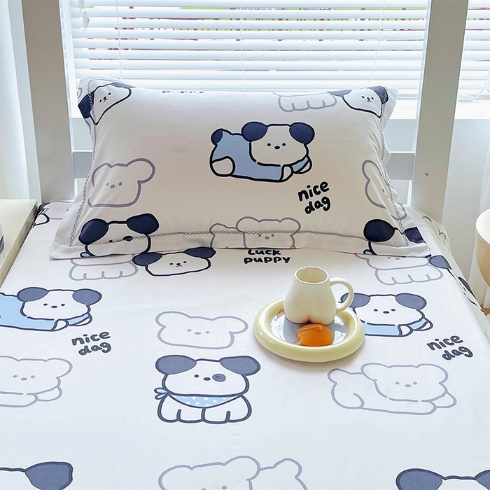 91家纺网 家纺一手货源 找家纺 春皖家纺 2025新款学生季全棉纯棉13070印花单床单 床单单件 汪来运转