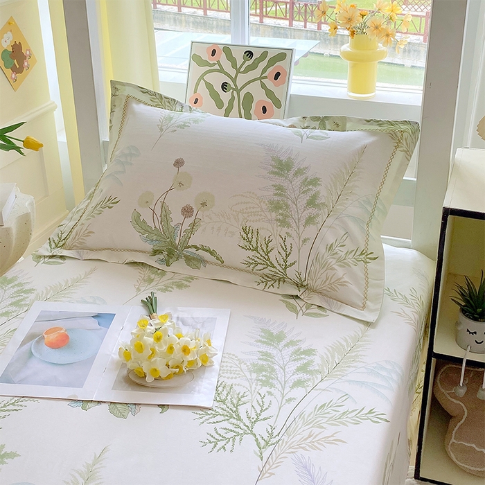 91家纺网 家纺一手货源 找家纺 春皖家纺 2025新款学生季全棉纯棉13070印花单床单 床单单件 仙草绮梦