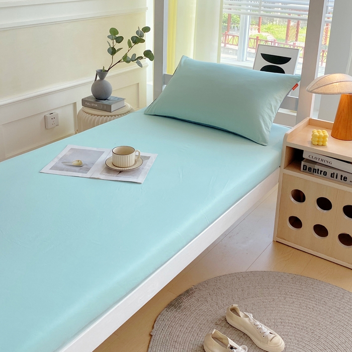 91家纺网 家纺一手货源 找家纺 （总）春皖家纺 2025新款双拼A类水洗棉系列-单床笠