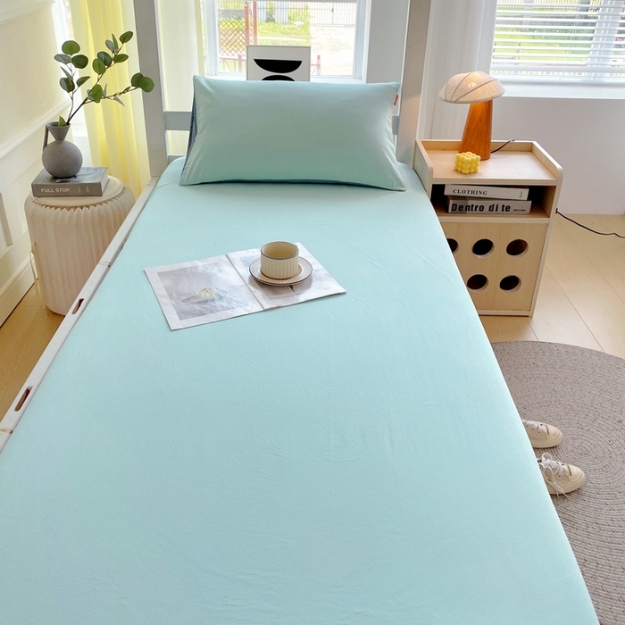 91家纺网 家纺一手货源 找家纺 （总）春皖家纺 2025新款双拼A类水洗棉系列-单床笠