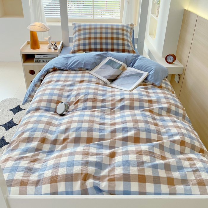 91家纺网 家纺一手货源 找家纺 （总）春皖家纺 2025新款AB棉全棉亲肤水洗棉学生三件套四件套