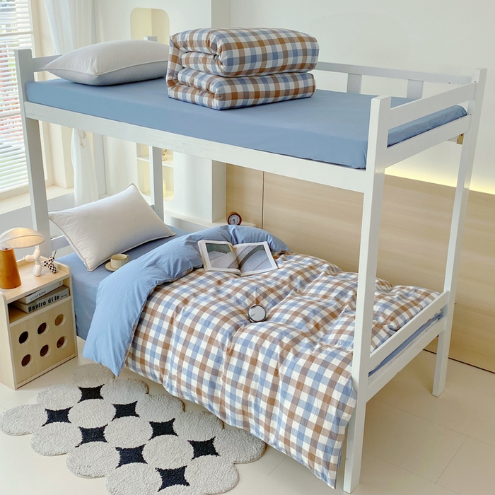 91家纺网 家纺一手货源 找家纺 （总）春皖家纺 2025新款AB棉全棉亲肤水洗棉学生三件套四件套