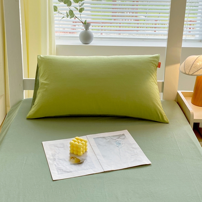 91家纺网 家纺一手货源 找家纺 （总）春皖家纺 2025新款学生季A类双拼水洗棉小清新学生宿舍三件套上下铺三件套