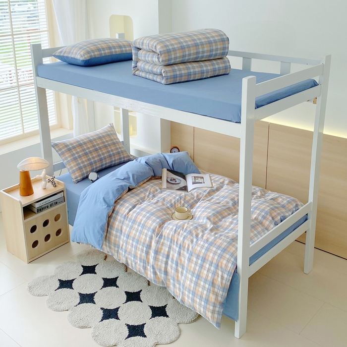 91家纺网 家纺一手货源 找家纺 （总）春皖家纺 2025新款AB棉全棉亲肤水洗棉学生三件套四件套