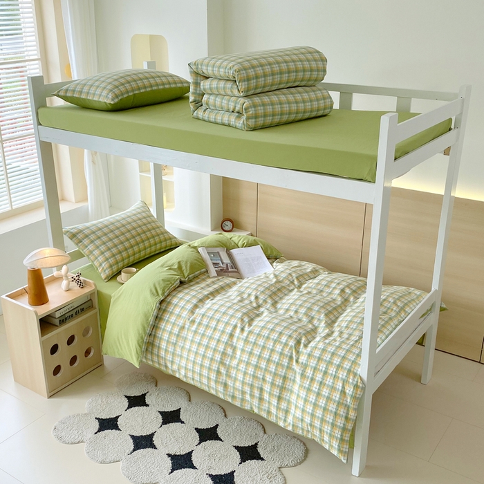 91家纺网 家纺一手货源 找家纺 （总）春皖家纺 2025新款AB棉全棉亲肤水洗棉学生三件套四件套