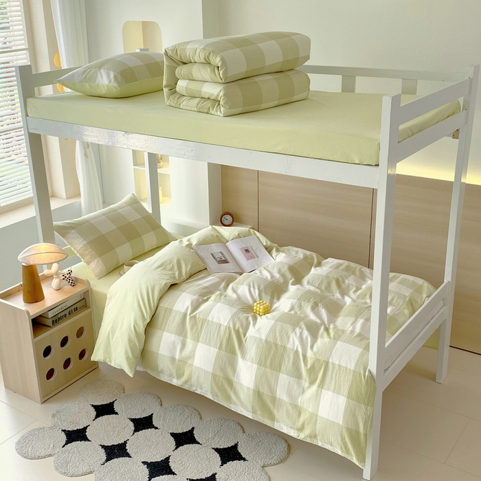 91家纺网 家纺一手货源 找家纺 （总）春皖家纺 2025新款AB棉全棉亲肤水洗棉学生三件套四件套