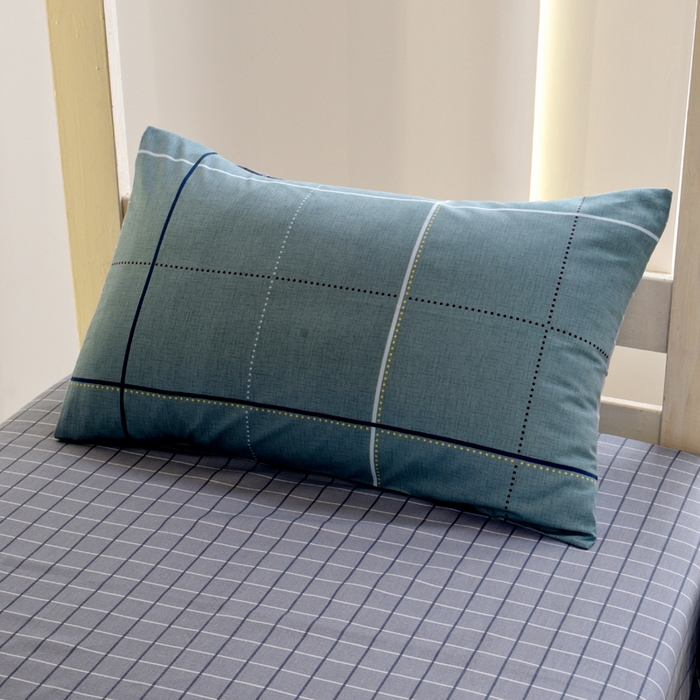 91家纺网 家纺一手货源 找家纺 水妙家纺 2025新款A类全棉学生宿舍二合一子母被海绵床垫六件套床单五件套纯棉三件套可定制 宇格-蓝