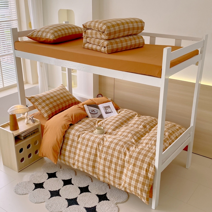 91家纺网 家纺一手货源 找家纺 （总）春皖家纺 2025新款AB棉全棉亲肤水洗棉学生三件套四件套