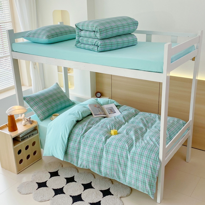 91家纺网 家纺一手货源 找家纺 （总）春皖家纺 2025新款AB棉全棉亲肤水洗棉学生三件套四件套