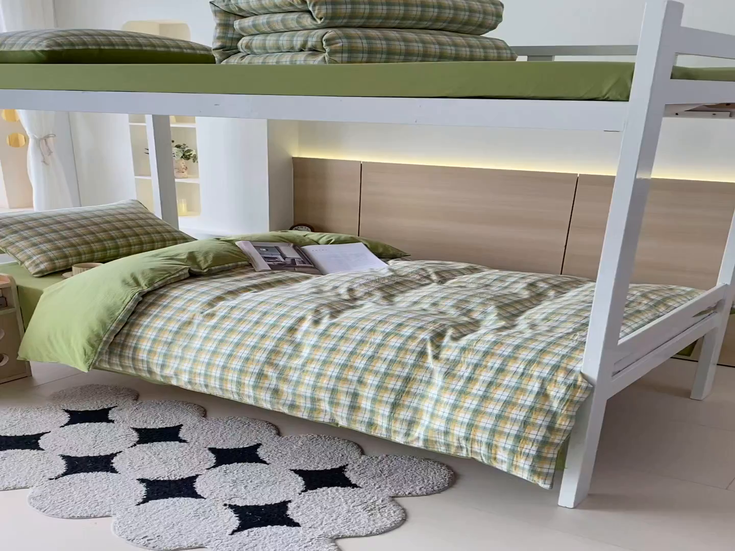 91家纺网 家纺一手货源 找家纺 春皖家纺 2025新款AB棉全棉亲肤水洗棉学生三件套四件套 栗木-芒格