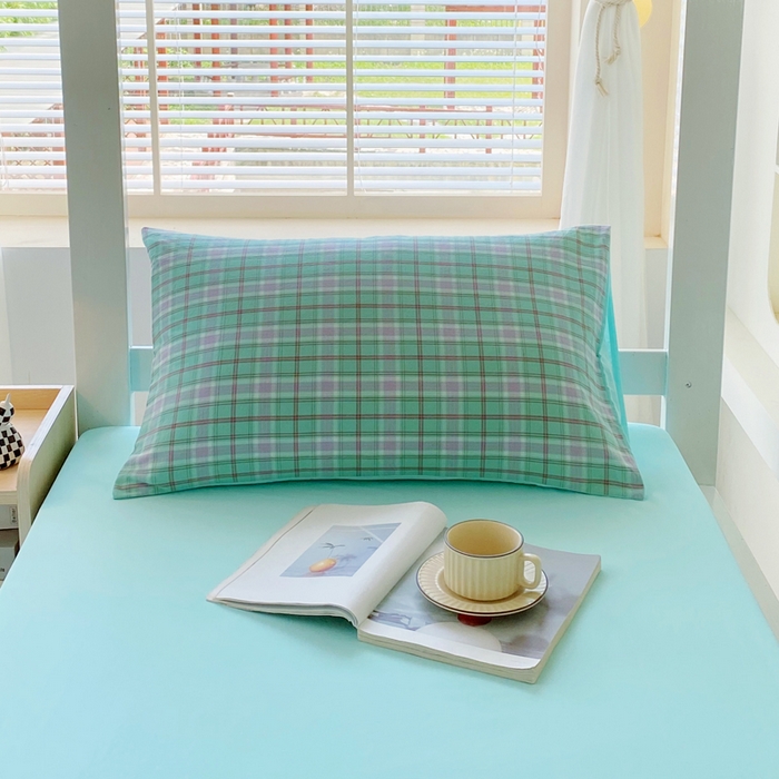 91家纺网 家纺一手货源 找家纺 春皖家纺 2025新款AB棉全棉亲肤水洗棉学生三件套四件套 素雅-情调