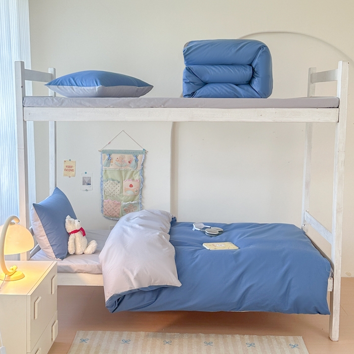 91家纺网 家纺一手货源 找家纺 （总）简冠家纺 2025新款13372全棉纯色学生三件套