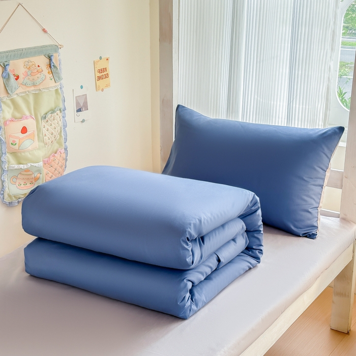 91家纺网 家纺一手货源 找家纺 （总）简冠家纺 2025新款13372全棉纯色学生三件套