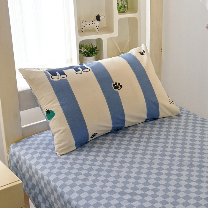 91家纺网 家纺一手货源 找家纺 （总）水妙家纺 2025年新款A类全棉纯棉学生宿舍上下铺床笠六件套五件套