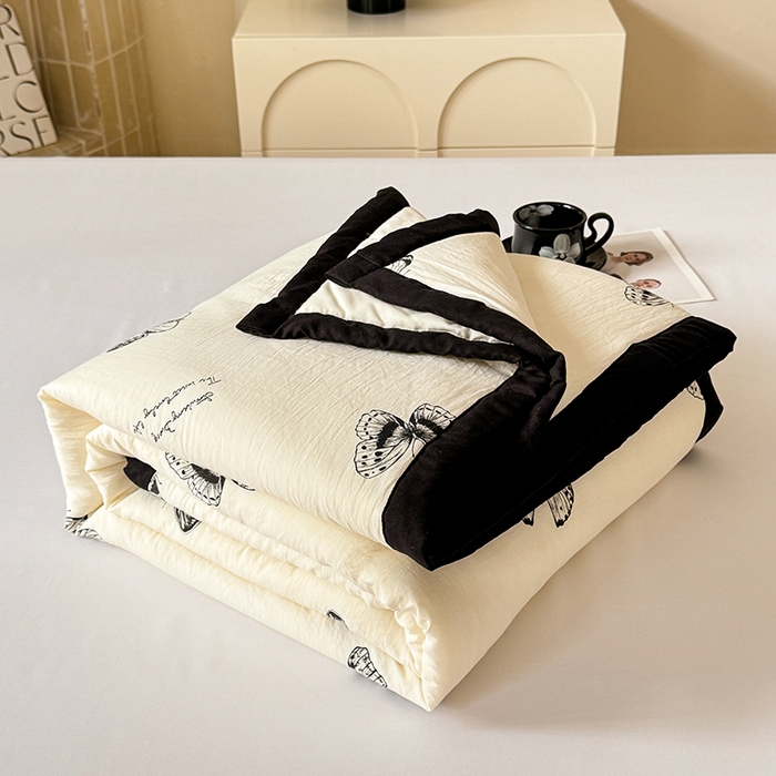 91家纺网 家纺一手货源 找家纺 玖琳家纺 2025新款轻奢赫本夏被夏凉被 赫本-蝶