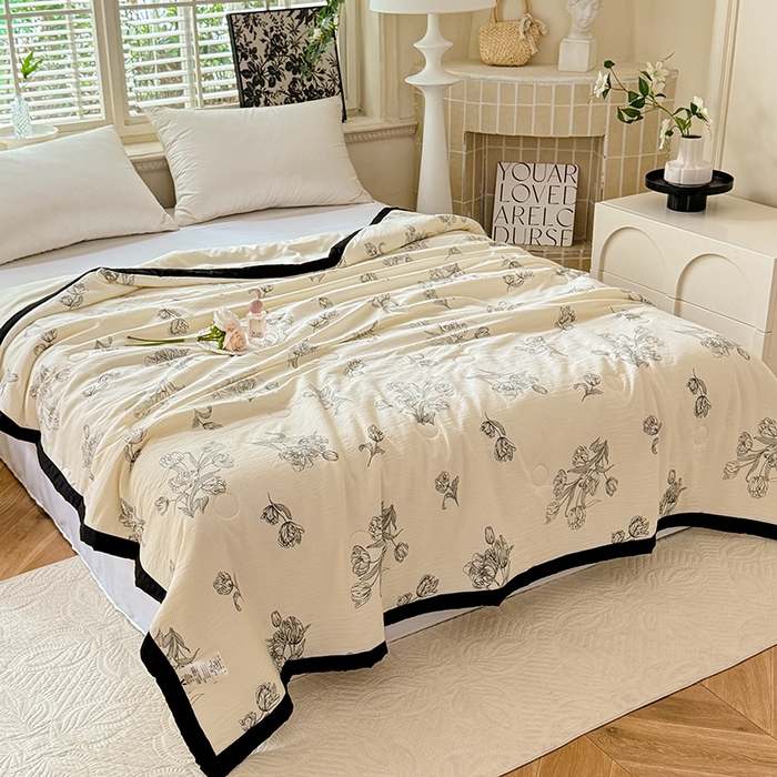 玖琳家纺 2025新款轻奢赫本夏被夏凉被 赫本-郁金香