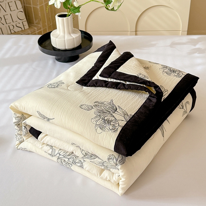 91家纺网 家纺一手货源 找家纺 玖琳家纺 2025新款轻奢赫本夏被夏凉被 赫本-郁金香