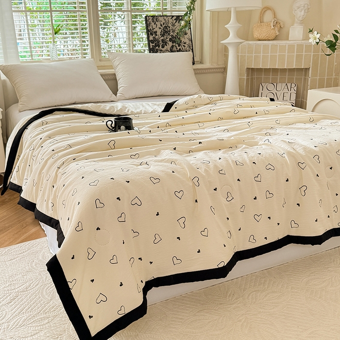 91家纺网 家纺一手货源 找家纺 玖琳家纺 2025新款轻奢赫本夏被夏凉被 赫本-星星