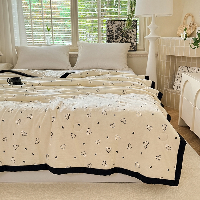 91家纺网 家纺一手货源 找家纺 玖琳家纺 2025新款轻奢赫本夏被夏凉被 赫本-星星