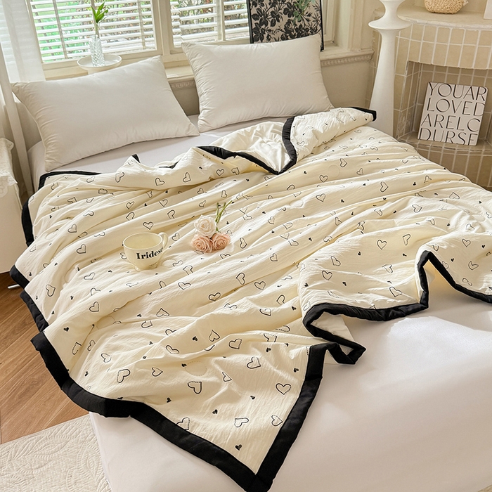 91家纺网 家纺一手货源 找家纺 玖琳家纺 2025新款轻奢赫本夏被夏凉被 赫本-星星