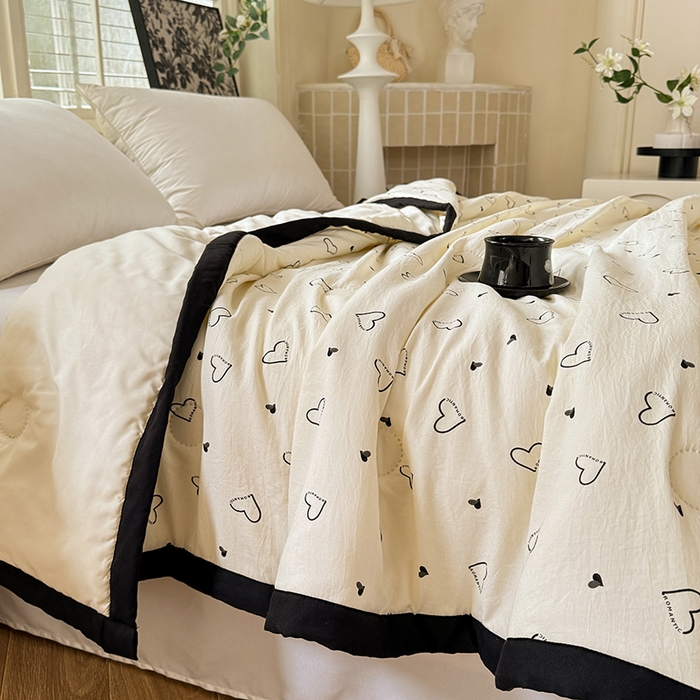 91家纺网 家纺一手货源 找家纺 玖琳家纺 2025新款轻奢赫本夏被夏凉被 赫本-星星