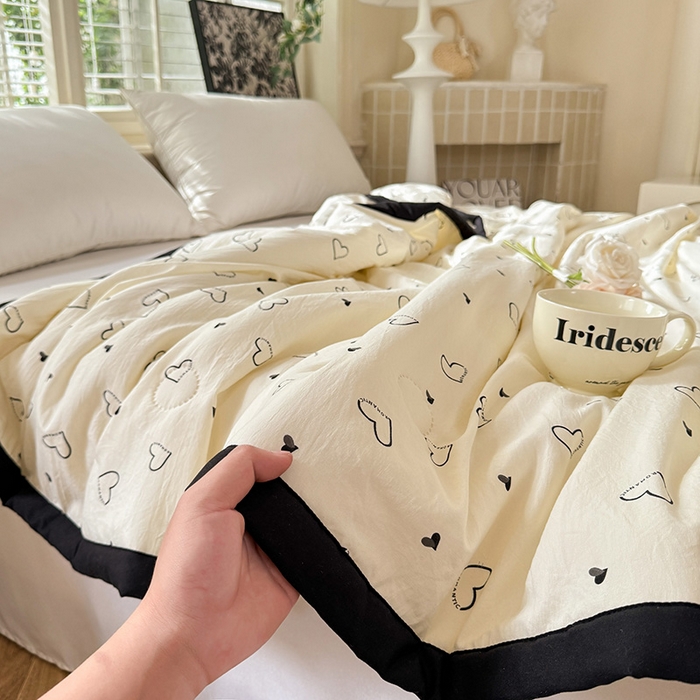 91家纺网 家纺一手货源 找家纺 玖琳家纺 2025新款轻奢赫本夏被夏凉被 赫本-星星