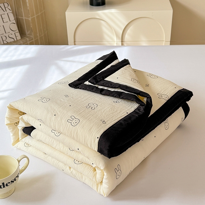 91家纺网 家纺一手货源 找家纺 玖琳家纺 2025新款轻奢赫本夏被夏凉被 赫本-兔