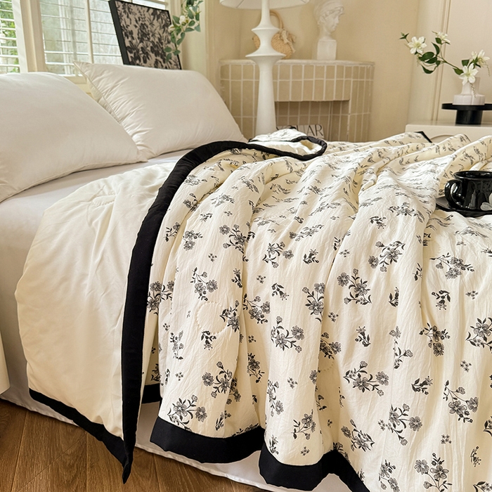 91家纺网 家纺一手货源 找家纺 玖琳家纺 2025新款轻奢赫本夏被夏凉被 赫本-花园