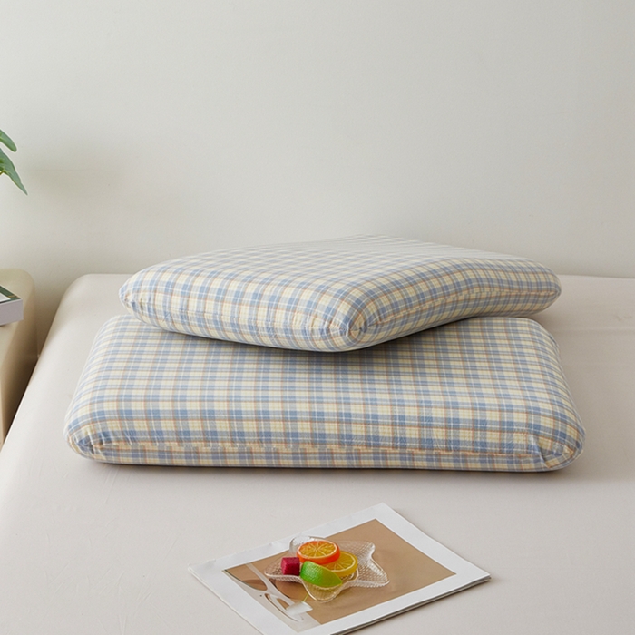 91家纺网 家纺一手货源 找家纺 （总）翎盈家纺 2025款纯棉全棉水洗棉深睡枕专用枕套面包记忆枕枕头套全棉枕套单品