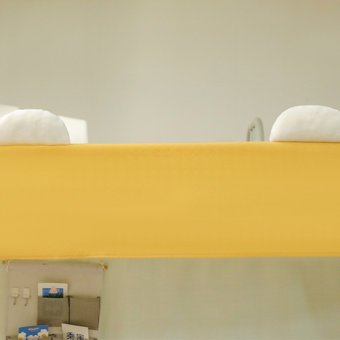 91家纺网 家纺一手货源 找家纺 都市缘蚊帐 2025新款学生宿舍导轨遮光床帘上下铺贴布卡通蚊帐0.8m 0.9m床 baby熊-豆绿