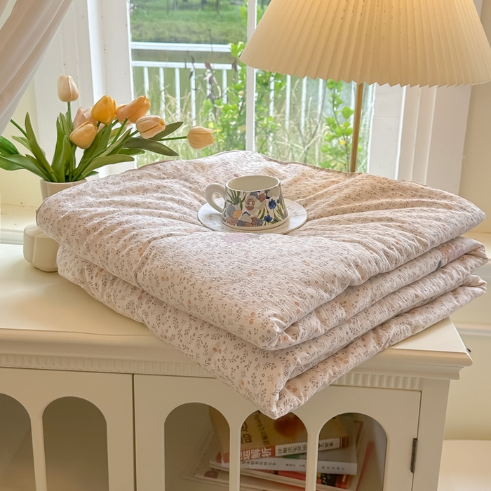 91家纺网 家纺一手货源 找家纺 玉海棠家纺 2025新款云感双层纱暗合夏被夏凉被空调被四件套 寻梦