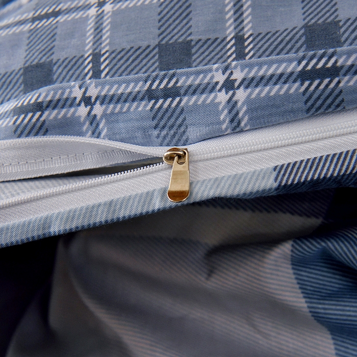 91家纺网 家纺一手货源 找家纺 水妙家纺 2025年新款A类全棉纯棉学生宿舍上下铺床笠六件套五件套 安德鲁-蓝