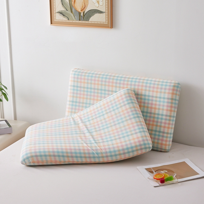 翎盈家纺 2025款纯棉全棉水洗棉深睡枕专用枕套面包记忆枕枕头套枕套单品 冰淇淋