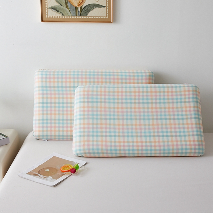 91家纺网 家纺一手货源 找家纺 翎盈家纺 2025款纯棉全棉水洗棉深睡枕专用枕套面包记忆枕枕头套枕套单品 冰淇淋