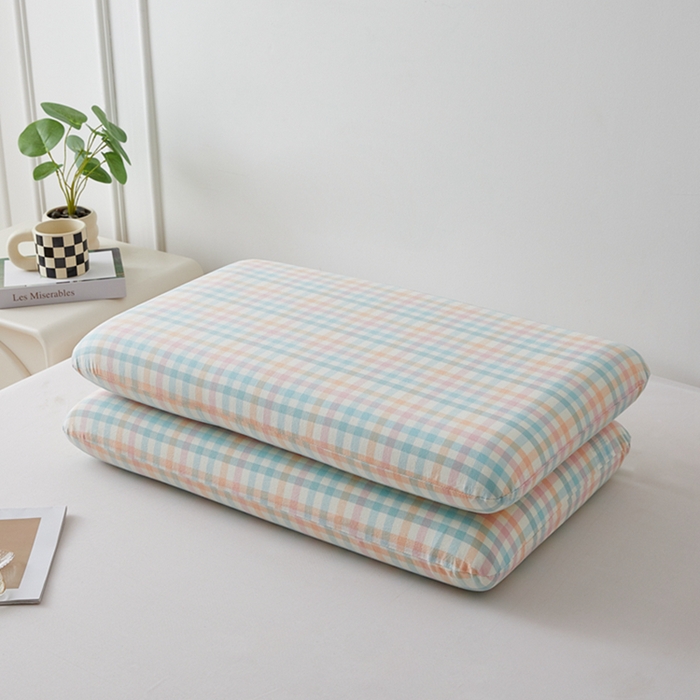 91家纺网 家纺一手货源 找家纺 翎盈家纺 2025款纯棉全棉水洗棉深睡枕专用枕套面包记忆枕枕头套枕套单品 冰淇淋