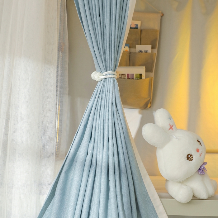 91家纺网 家纺一手货源 找家纺 都市缘蚊帐 2025新款学生宿舍导轨遮光床帘上下铺贴布卡通蚊帐0.8m 0.9m床 呆萌狗-墨绿