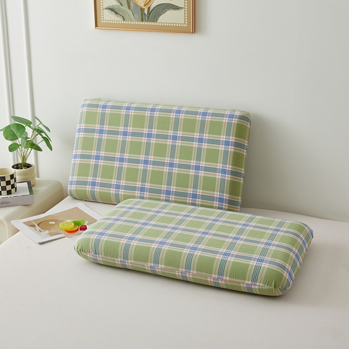 91家纺网 家纺一手货源 找家纺 翎盈家纺 2025款纯棉全棉水洗棉深睡枕专用枕套面包记忆枕枕头套枕套单品 初时-绿