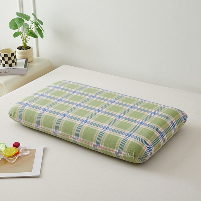 91家纺网 家纺一手货源 找家纺 翎盈家纺 2025款纯棉全棉水洗棉深睡枕专用枕套面包记忆枕枕头套枕套单品 初时-绿