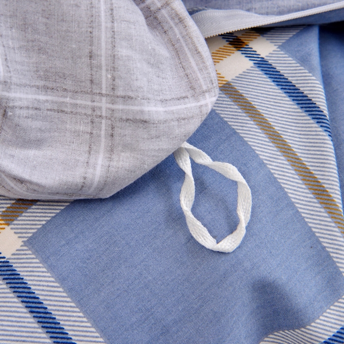 91家纺网 家纺一手货源 找家纺 水妙家纺 2025年新款A类全棉纯棉学生宿舍上下铺床笠六件套五件套 海古-蓝