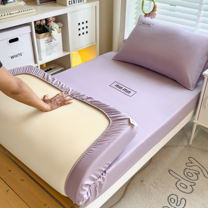 （总）席世家 2025新款40支全棉纯棉绣花学生床笠-miumiu