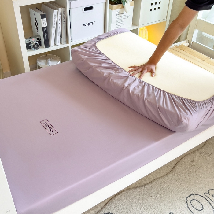 91家纺网 家纺一手货源 找家纺 （总）席世家 2025新款40支全棉纯棉绣花学生床笠-miumiu