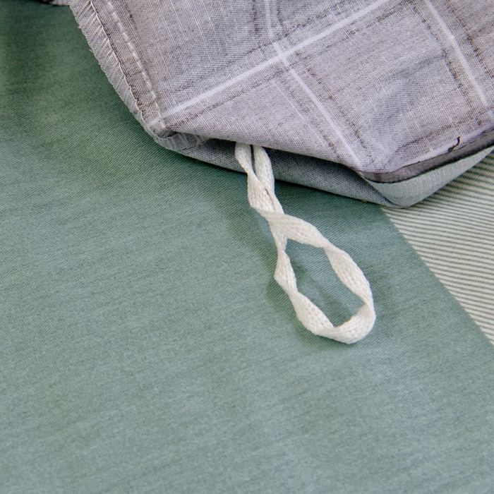 91家纺网 家纺一手货源 找家纺 水妙家纺 2025年新款A类全棉纯棉学生宿舍上下铺床笠六件套五件套 凯特-绿