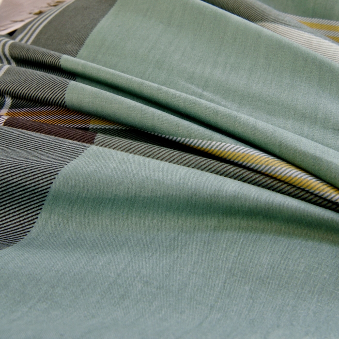 91家纺网 家纺一手货源 找家纺 水妙家纺 2025年新款A类全棉纯棉学生宿舍上下铺床笠六件套五件套 凯特-绿