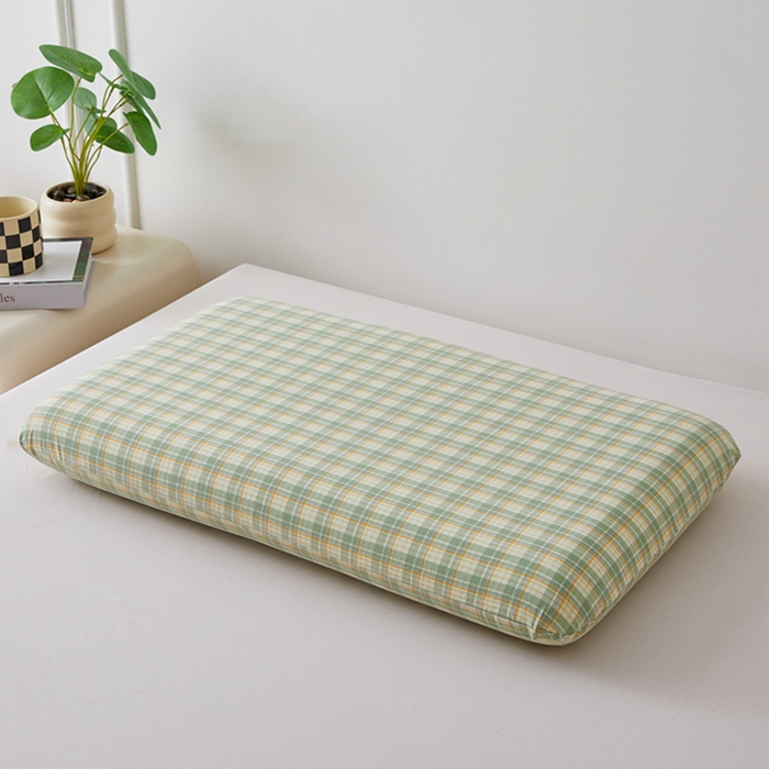 91家纺网 家纺一手货源 找家纺 翎盈家纺 2025款纯棉全棉水洗棉深睡枕专用枕套面包记忆枕枕头套枕套单品 朵拉-绿