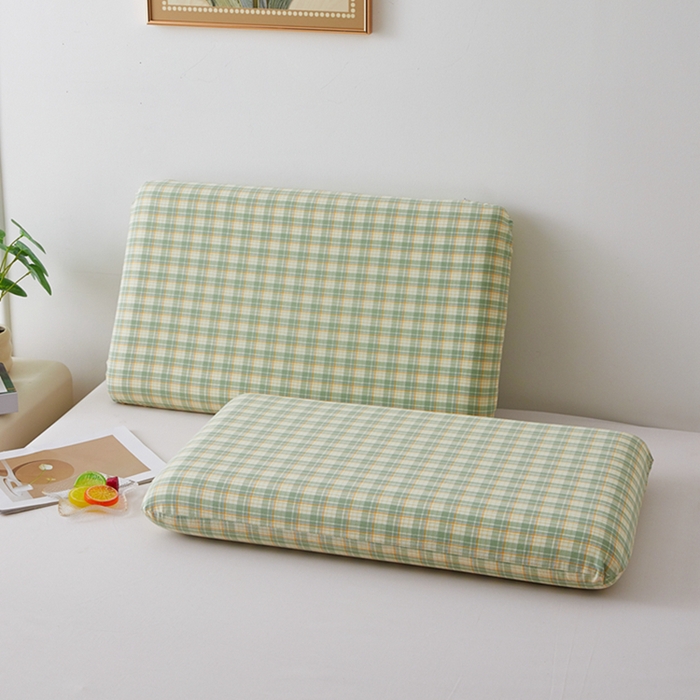 91家纺网 家纺一手货源 找家纺 翎盈家纺 2025款纯棉全棉水洗棉深睡枕专用枕套面包记忆枕枕头套枕套单品 朵拉-绿