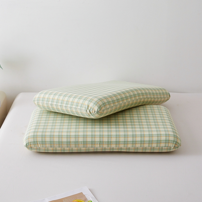 91家纺网 家纺一手货源 找家纺 翎盈家纺 2025款纯棉全棉水洗棉深睡枕专用枕套面包记忆枕枕头套枕套单品 朵拉-绿